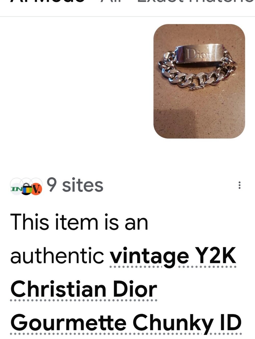 Christian Dior Silver Tone Chunky Chain Bracelet With Lipgloss - Picture 9 of 9
